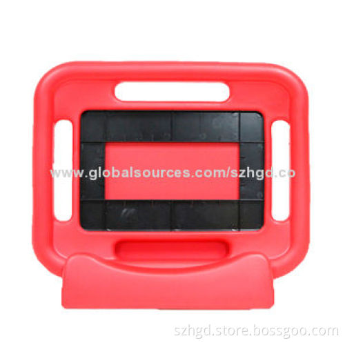 Plastic Case for iPad Mini 2 with Four Kid-friendly Handles, Red Color